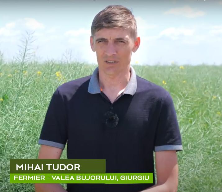 Mihai Tudor, fermier din județul Giurgiu, recomandă produsele Agricover pentru cultura de rapiță